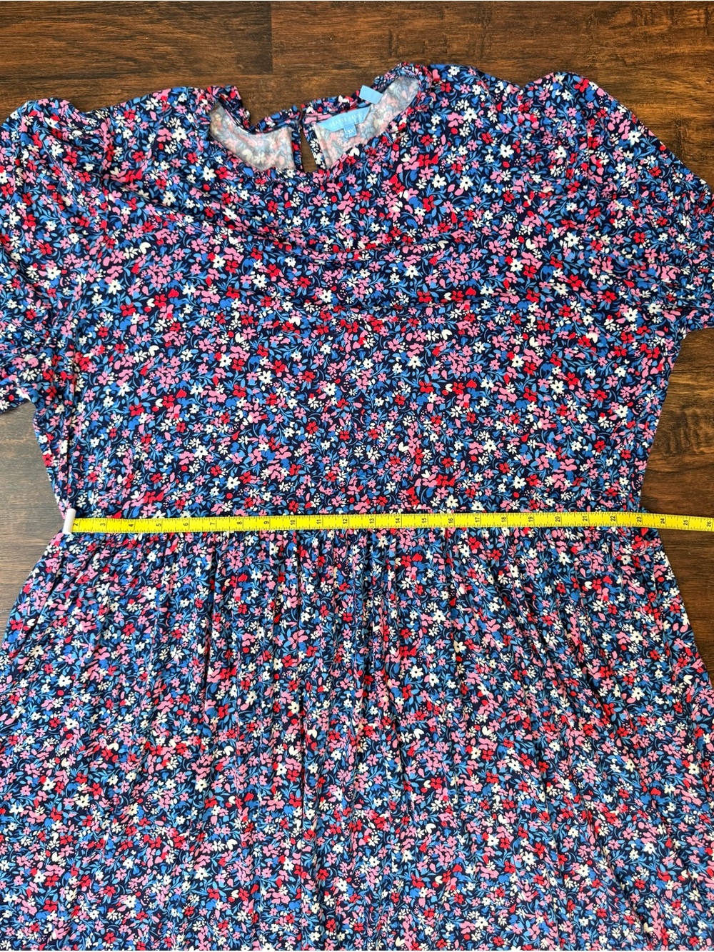 Draper James 3X Ditsy Floral Tiered Midi Dress Smocked Ruffle - Picture 11 of 14